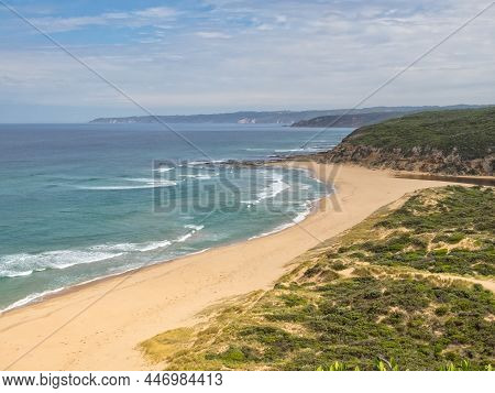 Glenaire Beach And The Mouth Of The Aire River Photographed From The Escarpment Lookout On The Great