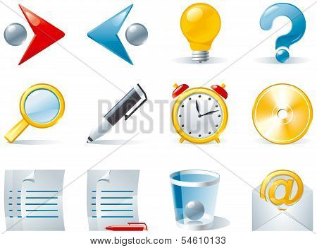 Set 1of color computer icons