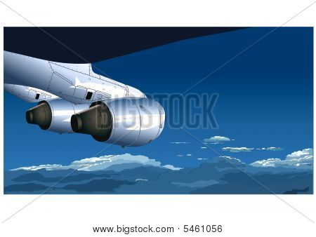 Vector View From Airplane