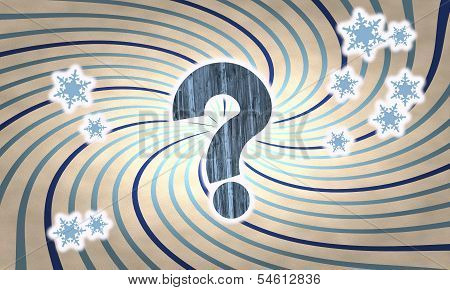 Vintage Wooden Question Label