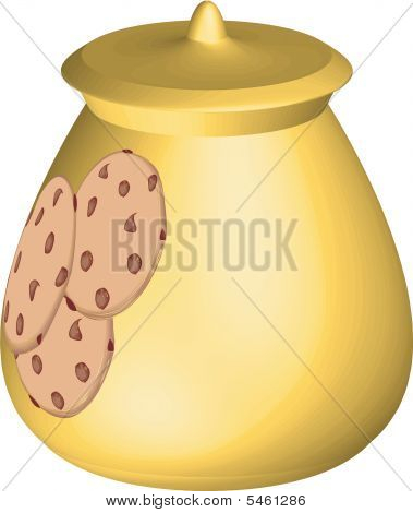 Cookie Jar W Cookies.