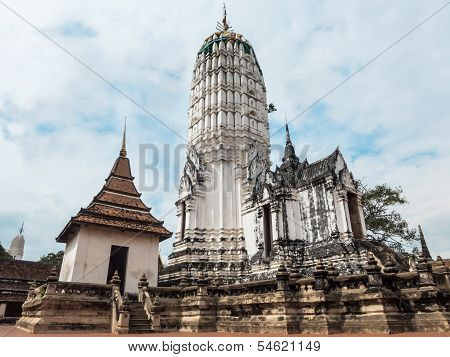 Ancient Pagoda At Ayutthaya Thailand