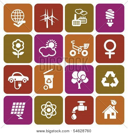 Set Of Ecology Icons