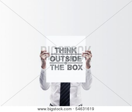 Poster With Think Outside The Box