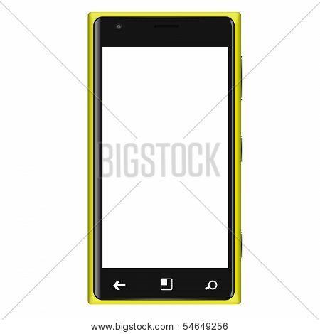 Yellow Mobilephone Type Elagance Blank