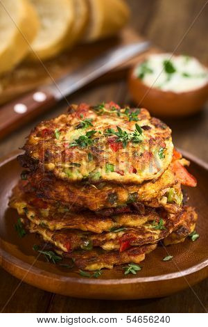 Zucchini and Bell Pepper Fritter