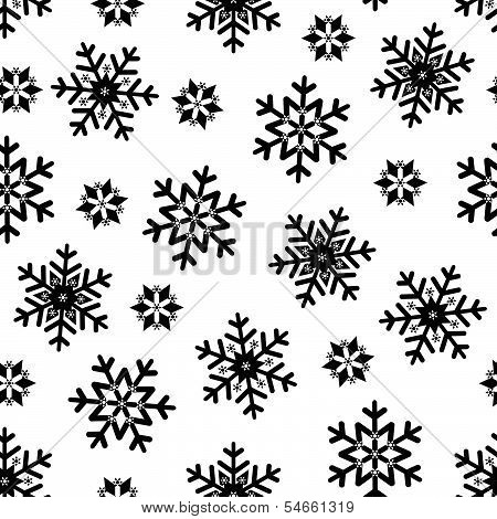 Christmas seamless pattern snowflake background