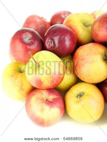 Juicy apples isolated on white