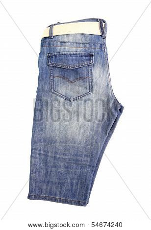 breeches jeans with belt isolated