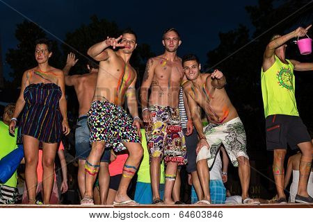 Full Moon Party In Koh Phangan, Thailand.