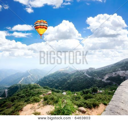 만리 장성의 Badaling 베이징 근처에