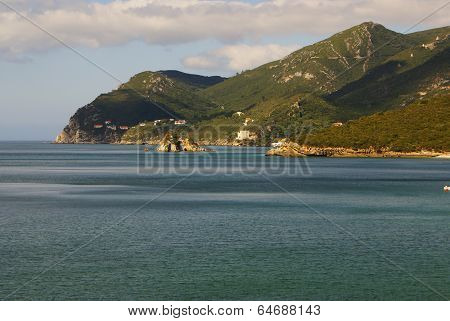 Beach Bay In Portinho Da Arrabida, Portugal