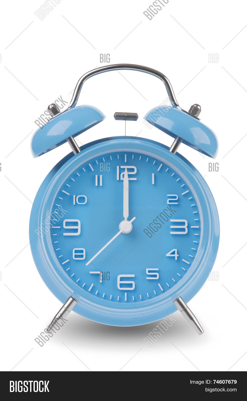 Blue Alarm Clock Image Photo Free Trial Bigstock