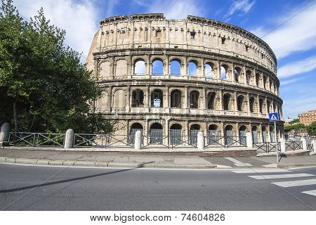 Roman coliseum historic monument
