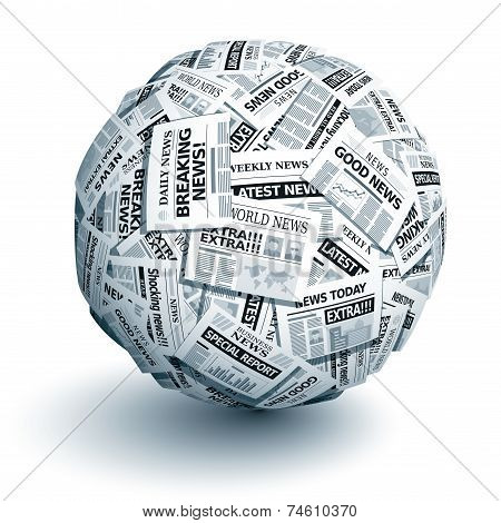 Vector newspaper ball