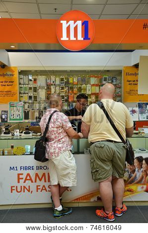 Custmers Enquiry On M1 Products At The Booth.