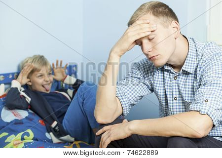 Rude Son And His Tired Father