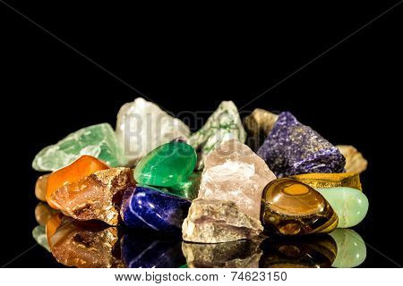 Various Gemstones, Uncut And Tumble Finishing
