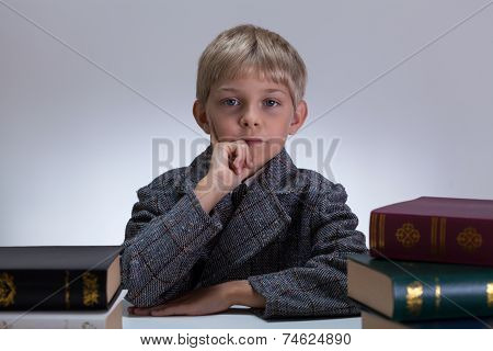 Little Child In Tweed Jacket