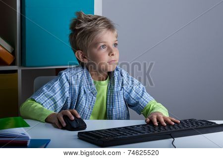 Fascinated Boy Playing