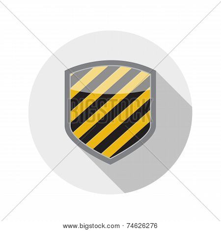 Flat Design Concept Shield Icon Vector Illustration With Long Sh