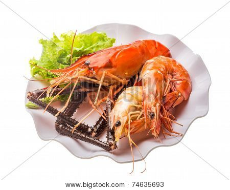 Giant Freshwater Prawn And King Prawns