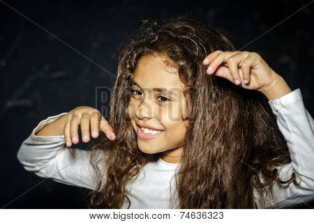 Cute Little African-american Girl Portrait