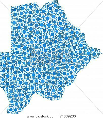 Decorative map of Botswana