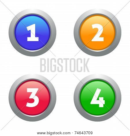 Web Numbers Buttons
