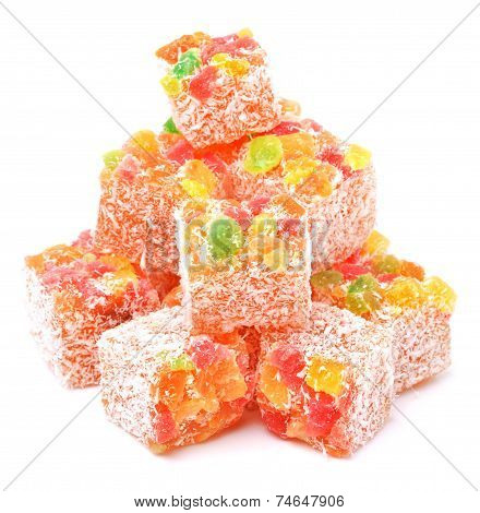 Turkish Sweet Delights Lucum In Coconut Shavings
