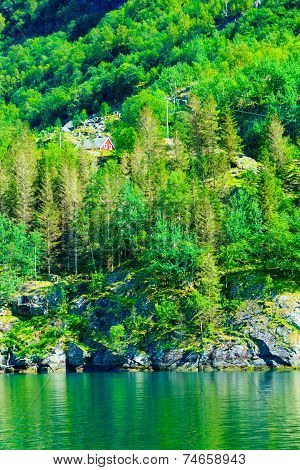 Norwegian House Hytte In The Mountains