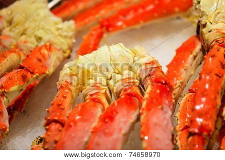 Crabs At Famous Fish Market (fisketorget) In Bergen, Norway