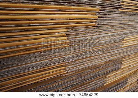 closeup bunch of carton boxes