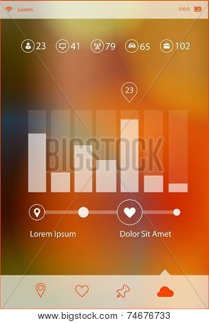Flat ui design infographic template