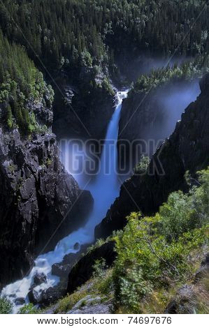 Rjukanfossen from above