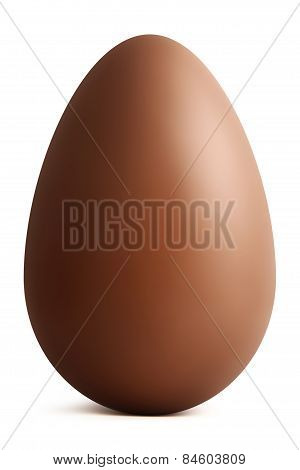 chocolate Easter egg on white background