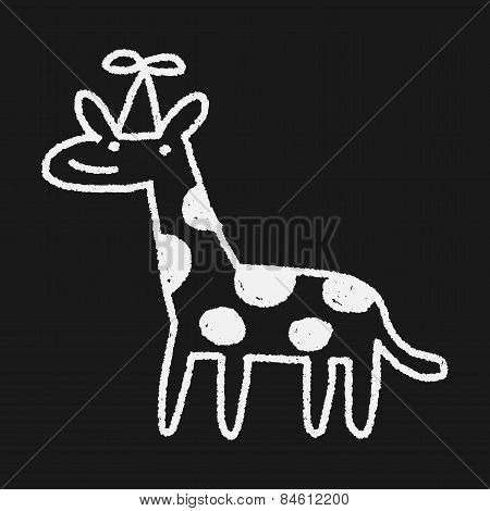 Doodle Birthday Giraffe
