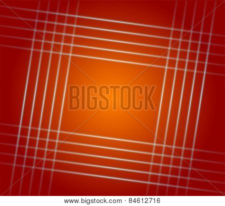 Abstract colored stripes square on orange background