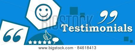 Testimonials Abstract Blue Banner
