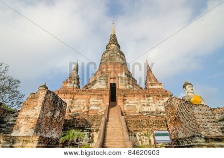 Wat Yai Chaimongkol In Ayutthaya Historical Park, Ayutthaya, Thailand