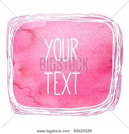 text frame with watercolor background