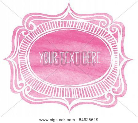text frame with watercolor background