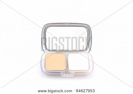 Makeup Powder In White Case.
