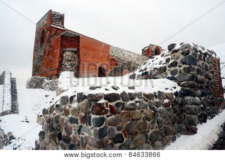 Upper Castle Keep On Gediminas Hill Is A Part Of Vilnius Castle Complex