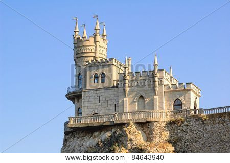 Beautiful Famous Swallow's Nest Castle on the Rock, Crimea, Ukraine