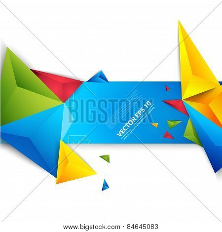 Vector color background abstract polygon triangle.