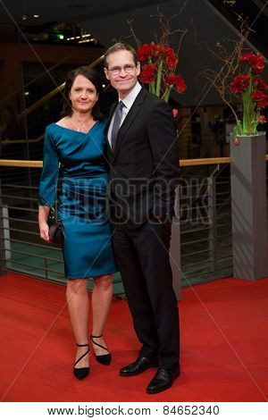 BERLIN, GERMANY - FEBRUARY 14: Claudia Mueller and Michael Mueller attend the Closing Ceremony of the 65th Berlinale International Film Festival on February 14, 2015 in Berlin, Germany.