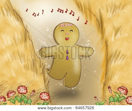 Gingerbread boy singing