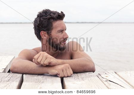 Confident Handsome Man With No Shirt