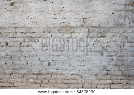 Old vintage grunge urban street rusty brickwall background texture.